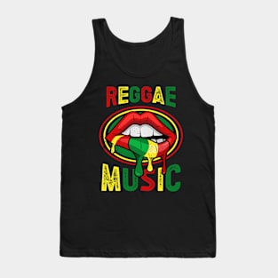 Reggae Music Lips Tank Top